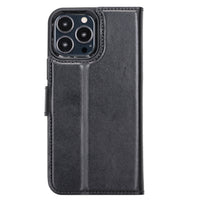 Magic Magnetic Detachable Leather Wallet Case with RFID for iPhone 13 Pro Max (6.7") - BLACK