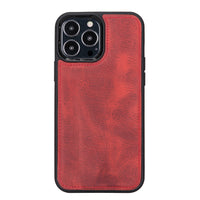 Santa Magnetic Detachable Leather Wallet Case for iPhone 13 Pro Max (6.7") - RED - saracleather