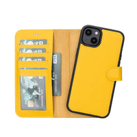 Magic Magnetic Detachable Leather Wallet Case with RFID for iPhone 14 Plus (6.7") - YELLOW