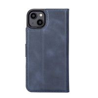 Magic Magnetic Detachable Leather Wallet Case with RFID for iPhone 14 Plus (6.7") - NAVY BLUE