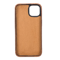 Rock Cover Leather Back Case for iPhone 14 Plus (6.7") - BROWN