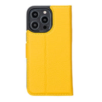Magic Magnetic Detachable Leather Wallet Case with RFID for iPhone 14 Pro (6.1") - YELLOW