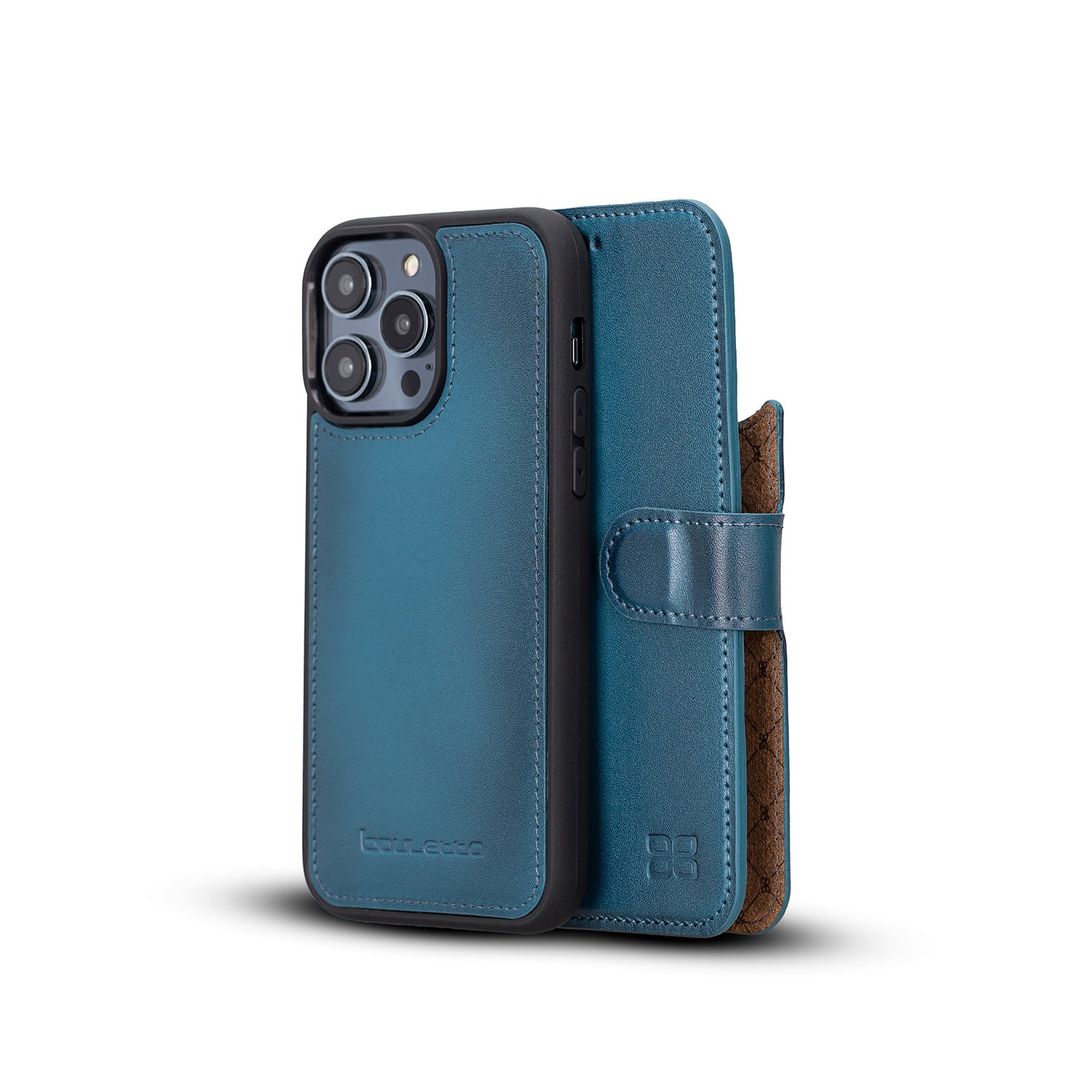 Magic Magnetic Detachable Leather Wallet Case with RFID for iPhone 14 Pro (6.1") - BLUE