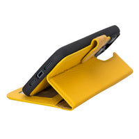 Magic Magnetic Detachable Leather Wallet Case with RFID for iPhone 14 Pro (6.1") - YELLOW
