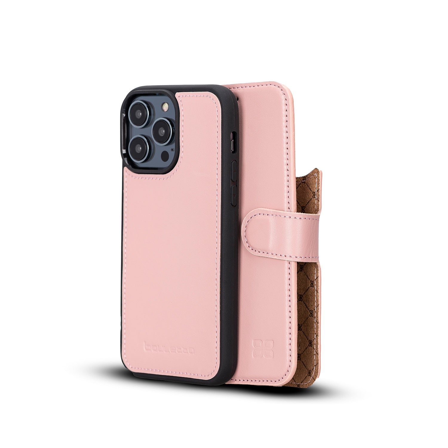 Magic Magnetic Detachable Leather Wallet Case with RFID for iPhone 14 Pro (6.1") - PINK