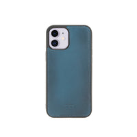 Flex Cover Leather Back Case for iPhone 12 (6.1") - BLUE - saracleather