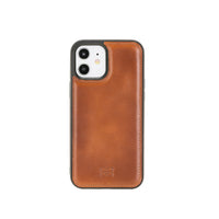Flex Cover Leather Back Case for iPhone 12 (6.1") - EFFECT BROWN - saracleather