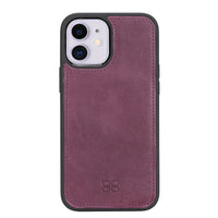 Magic Magnetic Detachable Leather Wallet Case with RFID for iPhone 12 (6.1") - PURPLE - saracleather