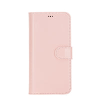 Magic Magnetic Detachable Leather Wallet Case with RFID for iPhone 12 Mini (5.4") - PINK - saracleather