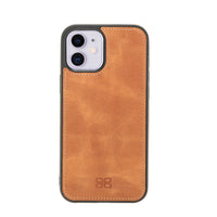 Pouch Magnetic Detachable Leather Wallet Case for iPhone 12 Mini (5.4") - TAN - saracleather