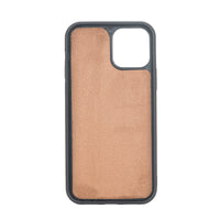 Santa Magnetic Detachable Leather Wallet Case for iPhone 12 Mini (5.4") - TAN - saracleather