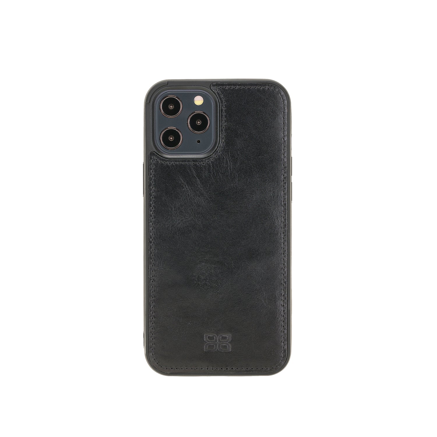 Flex Cover Leather Back Case for iPhone 12 Pro (6.1") - BLACK - saracleather