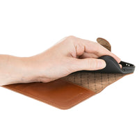 Wallet Folio Leather Case with RFID for iPhone 12 Pro (6.1") - EFFECT BROWN - saracleather