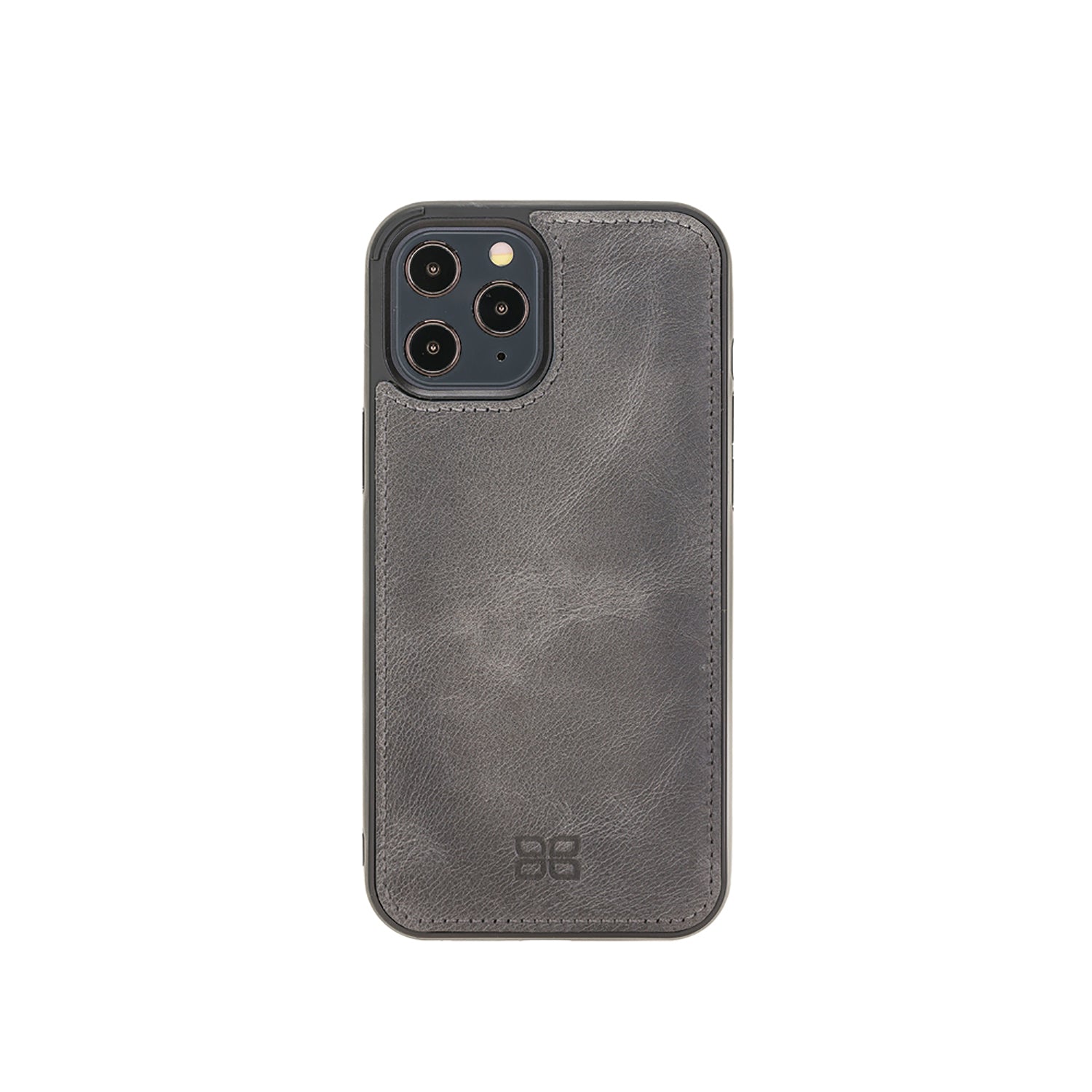 Flex Cover Leather Back Case for iPhone 12 Pro (6.1") - GRAY - saracleather
