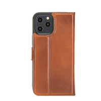 Magic Magnetic Detachable Leather Wallet Case with RFID for iPhone 12 Pro (6.1") - EFFECT BROWN - saracleather