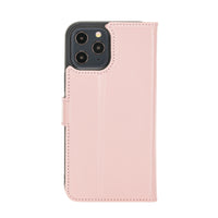 Magic Magnetic Detachable Leather Wallet Case with RFID for iPhone 12 Pro (6.1") - PINK - saracleather