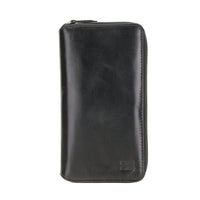 Pouch Magnetic Detachable Leather Wallet Case for iPhone 12 Pro (6.1") - BLACK - saracleather