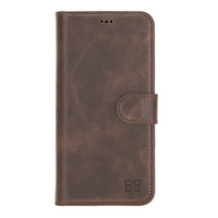 Magic Magnetic Detachable Leather Wallet Case with RFID for iPhone 12 Pro Max (6.7") - BROWN - saracleather