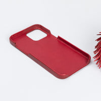 F360 Leather Back Cover Case for iPhone 12 Pro Max (6.7") - RED - saracleather
