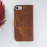 Magic Magnetic Detachable Leather Wallet Case for iPhone SE 2020 / 8 / 7 (4.7") - TAN - saracleather