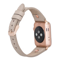 Slim Strap - Full Grain Leather Band for Apple Watch - GRAY