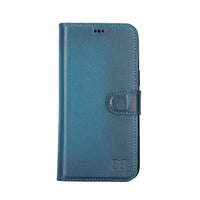 Magic Magnetic Detachable Leather Wallet Case with RFID for iPhone 14 Pro Max (6.7") - BLUE