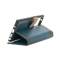 Magic Magnetic Detachable Leather Wallet Case with RFID for Samsung Galaxy Note 20 / Note 20 5G (6.7") - BLUE - saracleather
