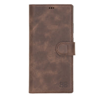 Magic Magnetic Detachable Leather Wallet Case with RFID for Samsung Galaxy Note 20 Ultra 5G (6.9") - BROWN - saracleather