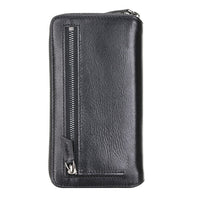 Pouch Magnetic Detachable Leather Wallet Case with RFID for Samsung Galaxy S21 5G (6.2") - BLACK - saracleather