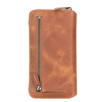 Pouch Magnetic Detachable Leather Wallet Case with RFID for Samsung Galaxy S21 Ultra 5G (6.8") - TAN - saracleather