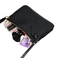Jane Leather Handbag - FLOATER BLACK - saracleather