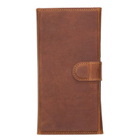 Santa Magnetic Detachable Leather Wallet Case for iPhone 13 Mini (5.4") - TAN - saracleather