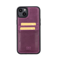 Flex Cover Leather Back Case with Card Holder for iPhone 14 Plus (6.7") - PURPLE