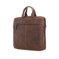Apollo Leather Laptop Bag 13 Inch - BROWN - saracleather