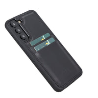 Flex Cover Leather Back Case with Card Holder for Samsung Galaxy S22 (6.1") - BLACK