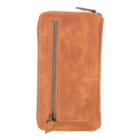 Pouch Magnetic Detachable Leather Wallet Case for Samsung Galaxy Note 20 / Note 20 5G (6.7") - TAN - saracleather