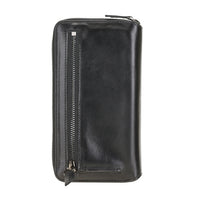 Pouch Magnetic Detachable Leather Wallet Case for Samsung Galaxy Note 20 / Note 20 5G (6.7") - BLACK - saracleather
