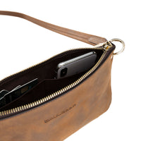 Jane Leather Handbag - BROWN - saracleather