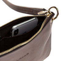 Jane Leather Handbag - DARK BROWN - saracleather
