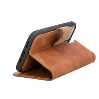 Magic Magnetic Detachable Leather Wallet Case with RFID for iPhone 12 Pro (6.1") - TAN - saracleather