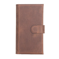 Santa Magnetic Detachable Leather Wallet Case for iPhone 12 Pro (6.1") - BROWN - saracleather