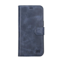 Magic Magnetic Detachable Leather Wallet Case with RFID for iPhone 14 Pro Max (6.7") - NAVY BLUE