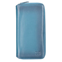 Pouch Magnetic Detachable Leather Wallet Case with RFID for Samsung Galaxy S22 Plus (6.6") - BLUE
