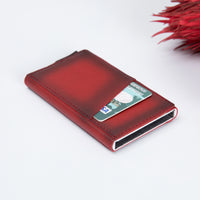 Torres RFID Blocker Mechanism Pop Up Leather Business / Credit Card Holder - EFFECT BROWN - saracleather