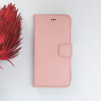 Magic Magnetic Detachable Leather Wallet Case for iPhone SE 2020 / 8 / 7 (4.7") - PINK - saracleather