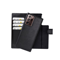 Magic Magnetic Detachable Leather Wallet Case for Samsung Galaxy Note 20 Ultra / Note 20 Ultra 5G (6.9") - BLACK - saracleather