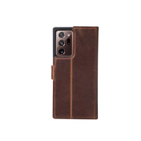 Magic Magnetic Detachable Leather Wallet Case for Samsung Galaxy Note 20 Ultra / Note 20 Ultra 5G (6.9") - BROWN - saracleather