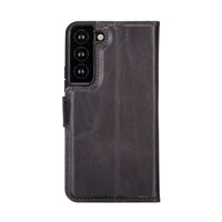 Magic Magnetic Detachable Leather RFID Blocker Wallet Case for Samsung Galaxy S22 (6.1") - GRAY
