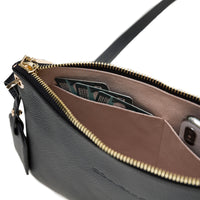 Jane Leather Handbag - FLOATER BLACK - saracleather