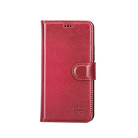 Magic Magnetic Detachable Leather RFID Blocker Wallet Case for Samsung Galaxy S22 Plus (6.6") - RED